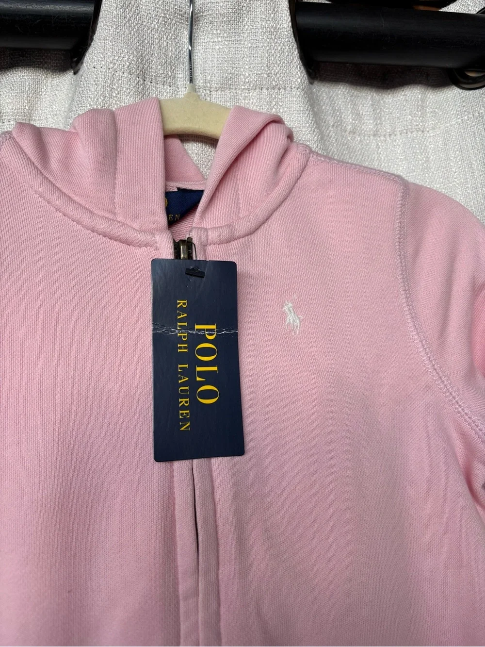 Ralph Lauren Kids Pink Hooded Zip Sweatshirt